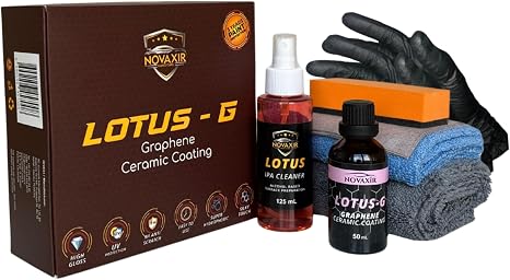 Lotus-G Graphene Ceramic Coating Kit Ceramic Coating & IPA Cleaner 3-Year Paint Protection, 9H Hardness, High Gloss, UV 