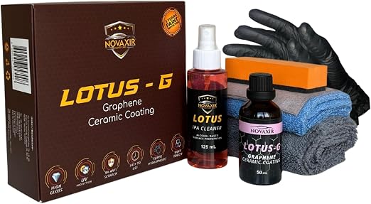 Lotus-G Graphene Ceramic Coating Kit Ceramic Coating & IPA Cleaner 3-Year Paint Protection, 9H Hardness, High Gloss, UV 
