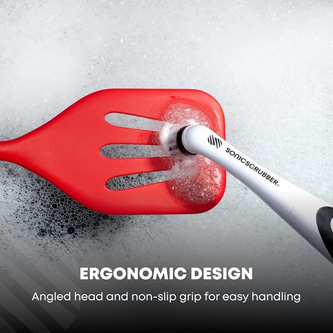 SonicScrubber Household Cleaning Brush Power Scrubber - Electric Spin Scrubber Brush for Home, Kitchen & Bathroom - Grout Cleaner & Removes Mould (Washing-Up System Spin Brush)