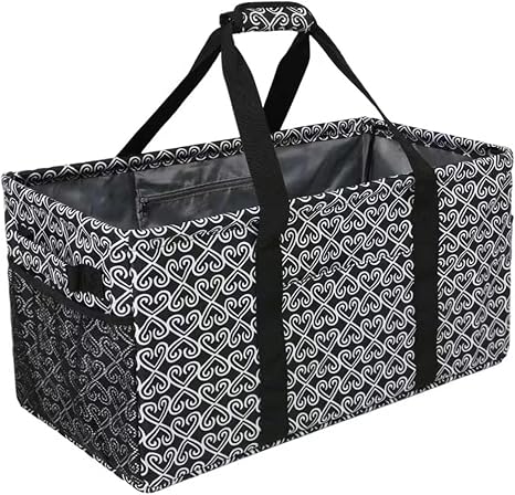 Joyfol Day Extra Large Utility Tote Bag, Reusable Grocery Bags Foldable,Upgraded Metal Frame, With Sturdy Handles Reinfo