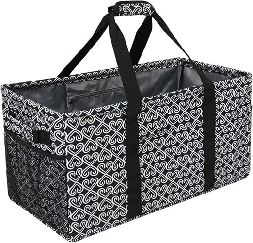 Joyfol Day Extra Large Utility Tote Bag, Reusable Grocery Bags Foldable,Upgraded Metal Frame, With Sturdy Handles Reinfo
