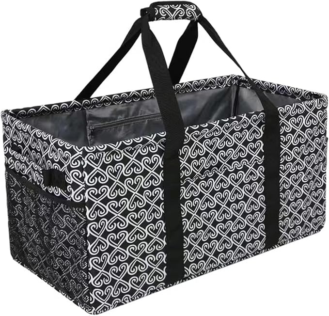 Joyfol Day Extra Large Utility Tote Bag, Reusable Grocery Bags Foldable,Upgraded Metal Frame, With Sturdy Handles Reinfo