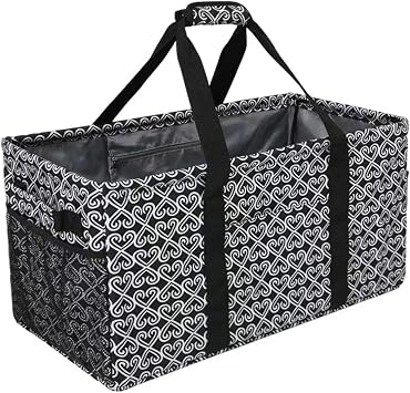 Joyfol Day Extra Large Utility Tote Bag, Reusable Grocery Bags Foldable,Upgraded Metal Frame, With Sturdy Handles Reinfo