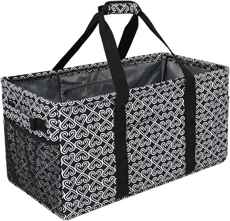 Joyfol Day Extra Large Utility Tote Bag, Reusable Grocery Bags Foldable,Upgraded Metal Frame, With Sturdy Handles Reinfo