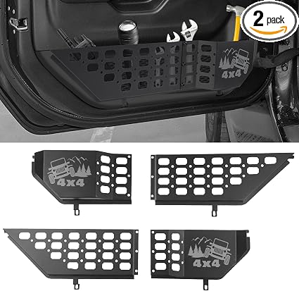 2PCS Metal Front Door Organizer for Jeep Wrangler JL/JLU 2018-2026