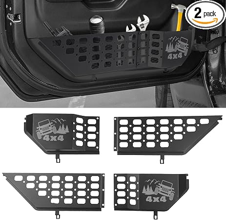 2PCS Metal Front Door Organizer for Jeep Wrangler JL/JLU 2018-2026