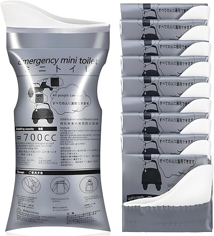 10 Pack Disposable Emergency Urinal Bag, Portable Camping Pee Bags, Travel Pee Bags, Traffic Jam Emergency Portable Urin