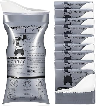 10 Pack Disposable Emergency Urinal Bag, Portable Camping Pee Bags, Travel Pee Bags, Traffic Jam Emergency Portable Urin