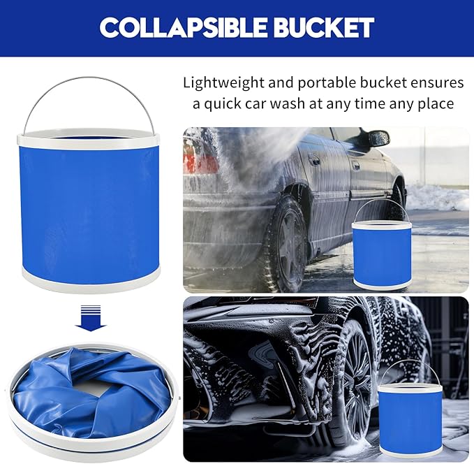 Qydipclin 38Pcs Car Detailing Kit, Car Detailing Brush Set, Car Wash Cleaning Kit, Car Detailing Brushes, Professional Car Care Kit for Interior Exterior Wheels, Blue