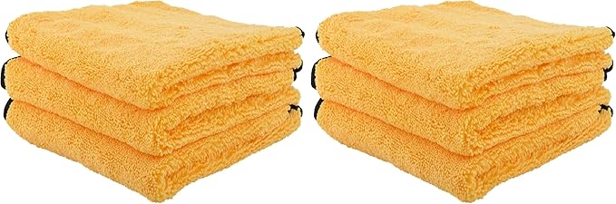 Chemical Guys Professional Grade Premium Microfiber Towels for Cars,Gold,16" x 16",Ultra-Soft and Scratch-Free Car Detailing Cloths for Trucks,Motorcycles,and More,(Pack of 6)