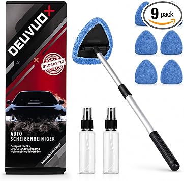 Windshield Cleaner Tool, 21" Extendable Handle, Car Interior Window Cleaner