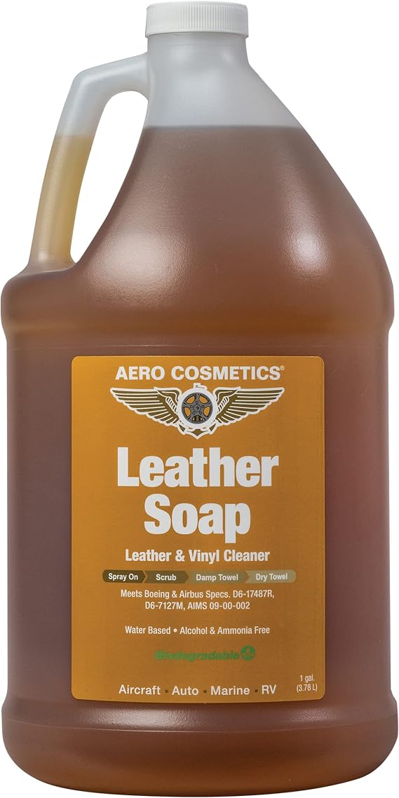 Aero Cosmetics Leather Cleaner Leather Soap Aircraft Quality for Your Car RV and Furniture Better Than Automotive Produc