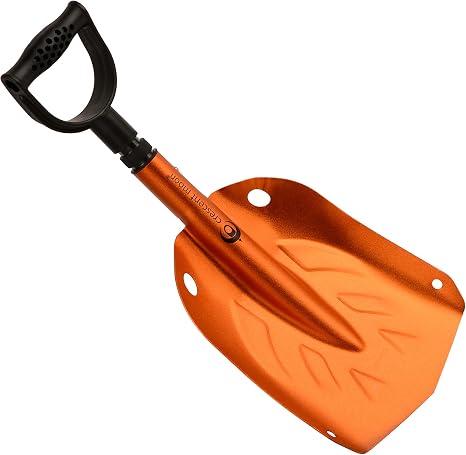 Crescent Moon Collapsible Snow Shovel for Car & Adventures - Portable Avalanche Shovel, Multi-Use Design for Camping, Em