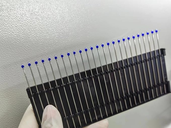ESD Professional Stainless Steel Gel Swab Sticks for Cleaning Camera Lenses, sensors, PCB, SMT, semiconductors and Electrostatic Sensitive Equipment. (Blue-100Packs, High Viscosity)
