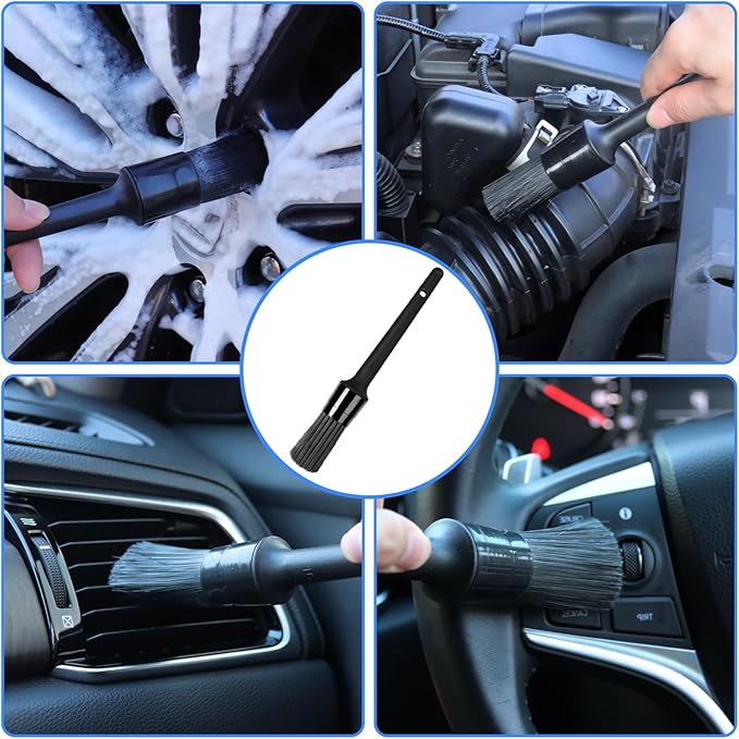 Wheel Brush, Wheel & Rim Cleaner Brush, Tire Brush, Wheel Cleaning Brush, Bendable & Durable Car Wheel Brush Set, Car Detailing Brushes, Wheel Brushes for Cleaning Wheels