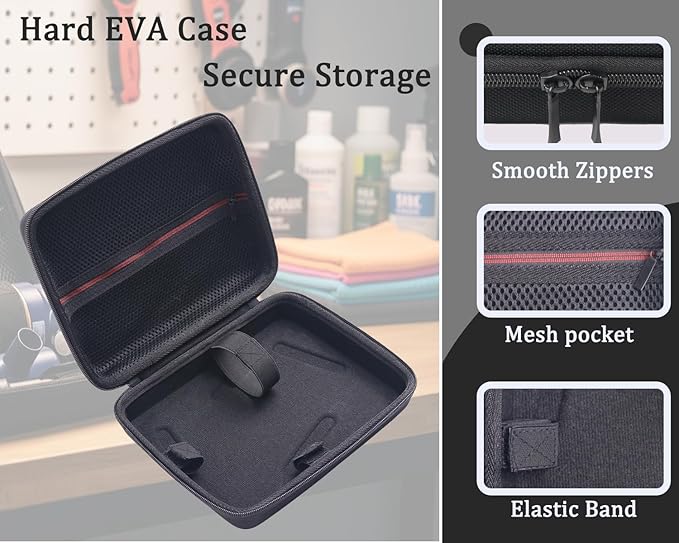 Hard Case for Handheld Car Vacuum Cleaner, Compatible with KMM LT-117C 9000Pa Car Vacuum Cleaner Air Duster, Portable Storage Carrying Bag, Black(Case Only)