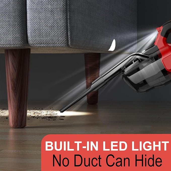 Cordless Vacuum for Milw-auke 18V Battery, Handheld Vacuum Cleaner Stick Vacuum Shop Vac for Home Car Hardwood Floor Carpet with Washable HEPA Filter 125AW(No Battery)