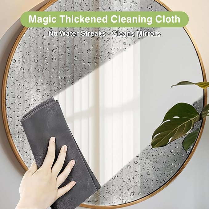 Thickened Magic Cleaning Cloth, Reusable Magic Cleaning Cloths for Glass, Streak Free Microfiber Magic Cleaning Cloth Reusable Rags for Kitchen, Windows, Mirrors, Cars (10)