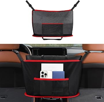Car Net Pocket Handbag Holder, Purse Holder for Car, Net Pocket Organizer for Handbag Storage Between Seats, Universal C