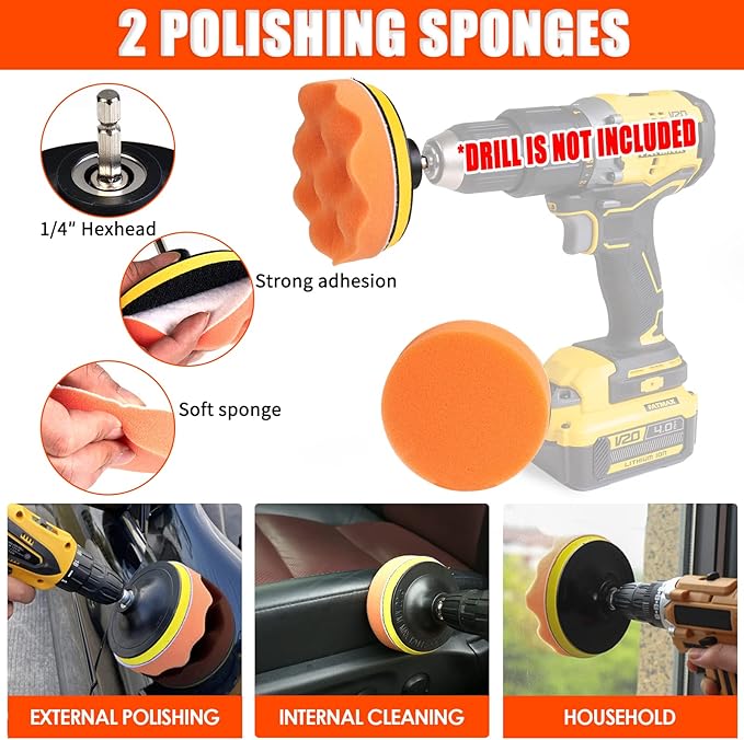 20PCS Car Cleaning Kit, Car Interior Detailing Kit with High Power Handheld Vacuum, Auto Detailing Drill Brush Set, Cleaning Gel, Complete Car Wash Kit Supplies for Deep Cleaning
