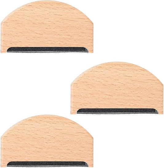 3 Pcs Cashmere Comb, Sweater Combs to Remove Pilling, Portable Wooden Pilling Fuzz Fabric Lint Remover Clothing Brush Tool for De-Pilling Clothing Garments Knits Scarves Wool Coats Pants Care
