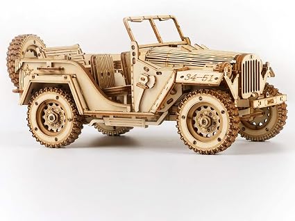 ROKR 3D Wooden Puzzle for Adults Mechanical Car Model-DIY Building Vehicle Kits-Brain Teaser Toys-Gift for Men Women on 