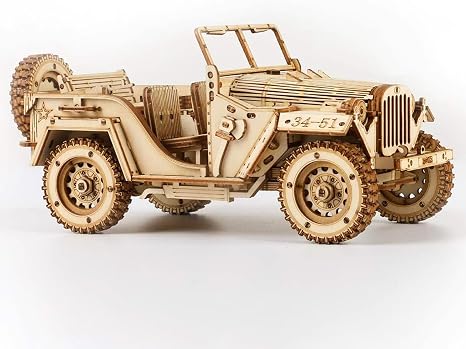 ROKR 3D Wooden Puzzle for Adults Mechanical Car Model-DIY Building Vehicle Kits-Brain Teaser Toys-Gift for Men Women on 