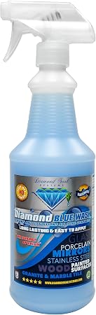 Made in the USA. Diamond Blue Repellent Wash Multi Surface. Cleans,Shine Best Cleaner for Glass, Granite, Countertops Wo