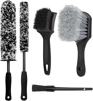 5PCS Wheel Cleaner Brush Kit, Tire Brushes, Rim Cleaner Brush,Car Detailing Brushes, Car Wash Tools for Wheels and Tires