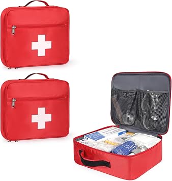 Gatycallaty First Aid Bag Empty Emergency Treatment Medical Bags Multi-Pocket for Home School Office Car Traveling Hikin