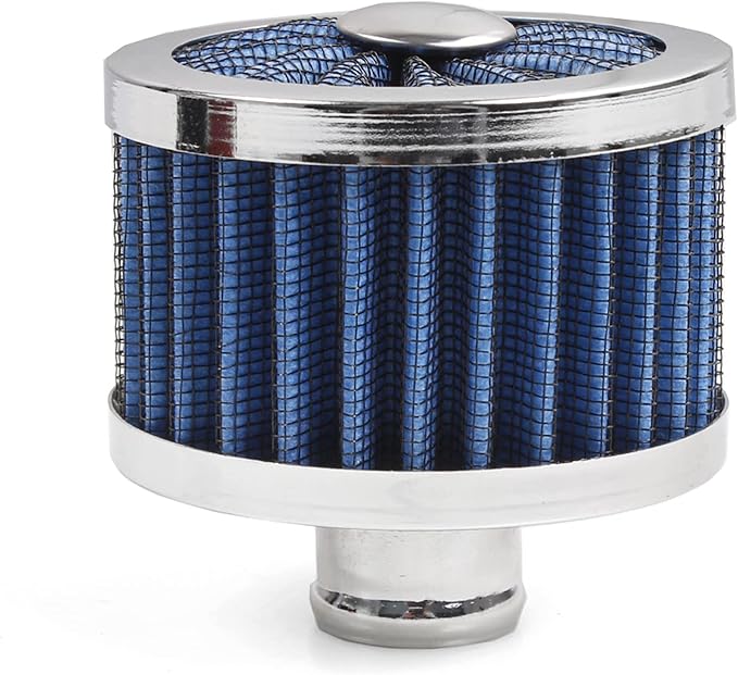 23mm Car Air Filter Universal Cold Air Intake Filter High Flow Vent Valve Cover Breather Filter (Blue)