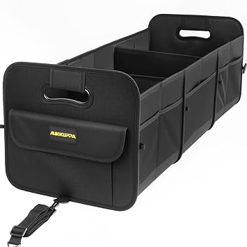 MIKKUPPA Car Trunk Organizer - 105L Collapsible SUV Trunk Organizer, Black