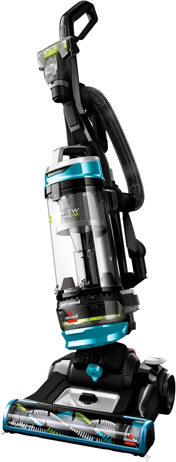 2254 CleanView Swivel Rewind Pet Upright Bagless Vacuum, Automatic Cord Rewind, Swivel Steering, Powerful Pet Hair Pickup, Specialized Pet Tools, Large Capacity Dirt Tank, Teal
