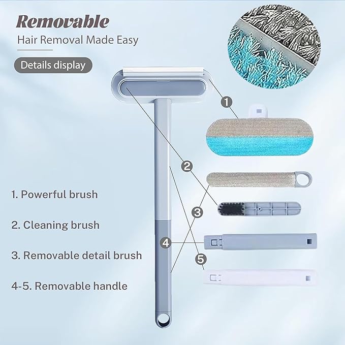 Pet Hair Removal Glove for Dogs & Cats – Upgraded Reusable Electrostatic Fur Remover Tool for Clothing, Furniture, Couch, Carpet, and Car Seats