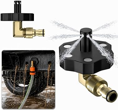 Magnetic Chassis Flusher Kit – 360° Rotating Undercarriage Cleaner, Pressure Washer Attachment for Car Truck Frame, Rust