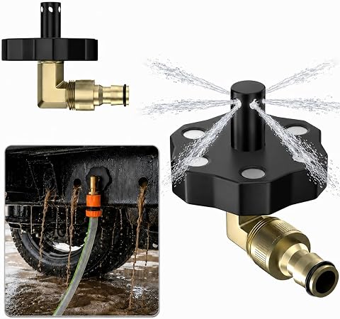 Magnetic Chassis Flusher Kit – 360° Rotating Undercarriage Cleaner, Pressure Washer Attachment for Car Truck Frame, Rust