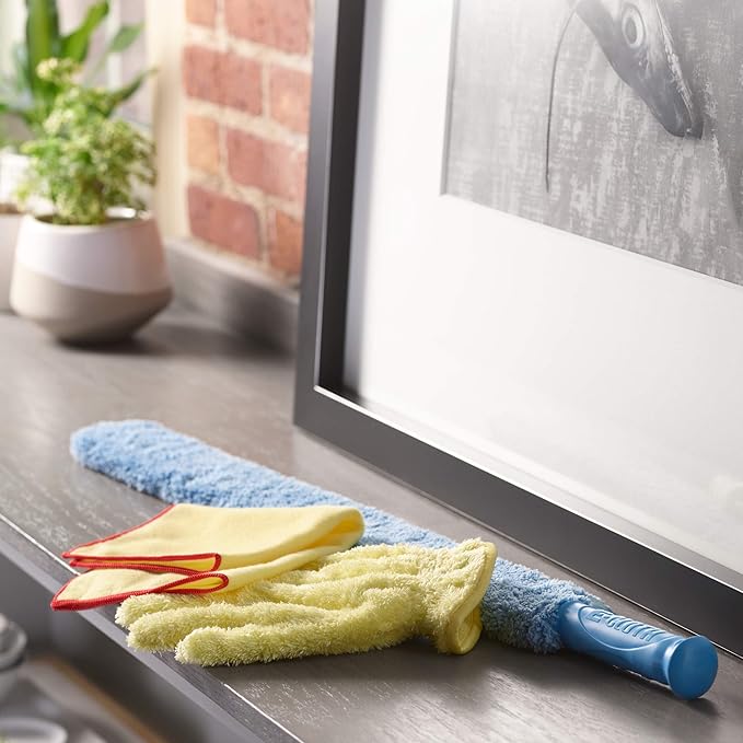 E-Cloth Cleaning & Dusting Wand, Premium Microfiber Dusters for Cleaning, 100 Wash Guarantee, Blue, 1 Pack