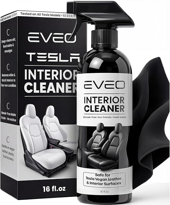 EVEO TESLA Interior Cleaner Kit - (16oz) Tesla Model Y Juniper Accessories & Tesla Model 3 Accessories | Tesla Seat Clea