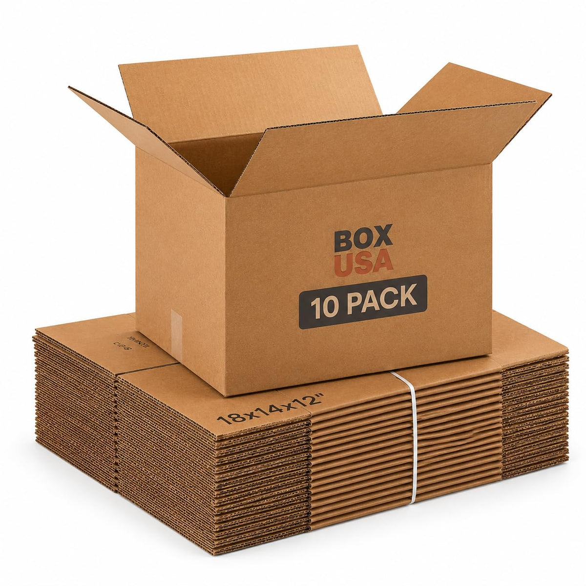 Moving Boxes Holds 65lbs, 18"L x 14"W x 12"H (10-Pack) Medium - Corrugated Cardboard Box for Shipping, Mailing, Packing, Packaging and Storage