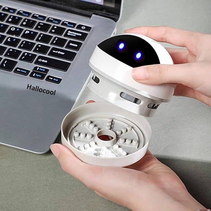 Desktop Vacuum Cleaner Mini Desk Vacuum Cleaner Portable Dust Crumb Sweeper Cute USB Vacuum for Picking up Crumbs Eraser Crumbs Pet Hairs Flakes Tiny Items on Desk Tabletop Keyboard