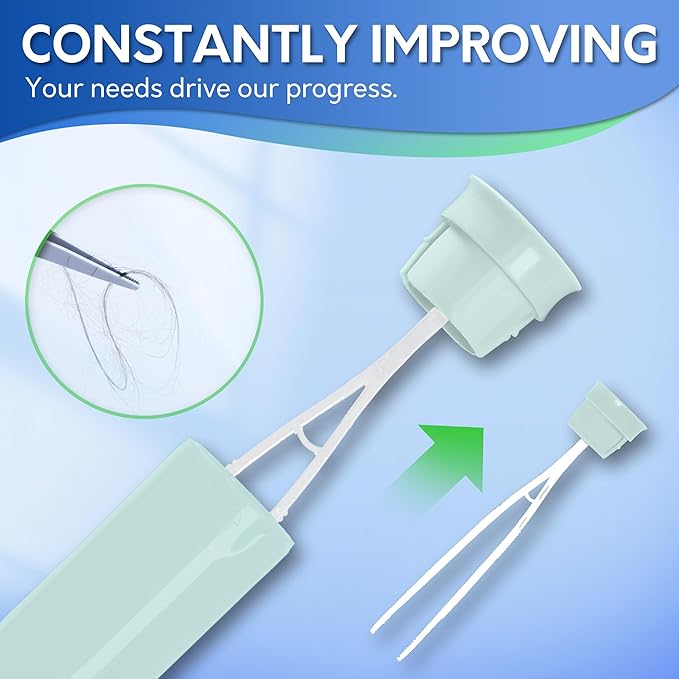 BOOMJOY Toilet Brush and Holder Set, Silicone Toilet Bowl Cleaner Brush, Toilet Scrubber Brush with Tweezers for Bathroom Cleaning, RV Accessories and House Organization Must-Haves - Green/Aqua