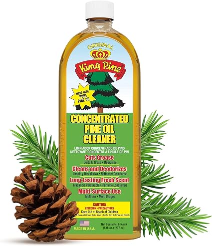 King Pine Concentrated Pine Oil Multi-Surface Cleaner Industrial Strength, Gold, 8 Fl Oz