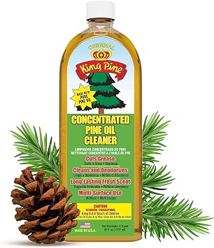 King Pine Concentrated Pine Oil Multi-Surface Cleaner Industrial Strength, Gold, 8 Fl Oz