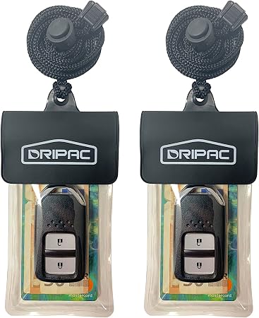 DRIPAC Waterproof Car Key FOB Case Bag Dry Holder Pouch For ID Badge Cash