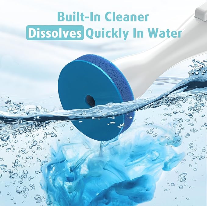 20 Count Electric Toilet Refill Pads, Disposable Toilet Brush Heads Refills for Bathroom Cleaning, Only Compatible with AIR U+ Electric Brush