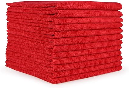 Arkwright Microfiber Cleaning Cloths - (Pack of 12) Lint & Streak-Free Drying Wash Towels, 320 GSM Super Absorbent & Qui