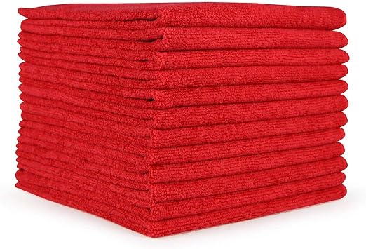Arkwright Microfiber Cleaning Cloths - (Pack of 12) Lint & Streak-Free Drying Wash Towels, 320 GSM Super Absorbent & Qui