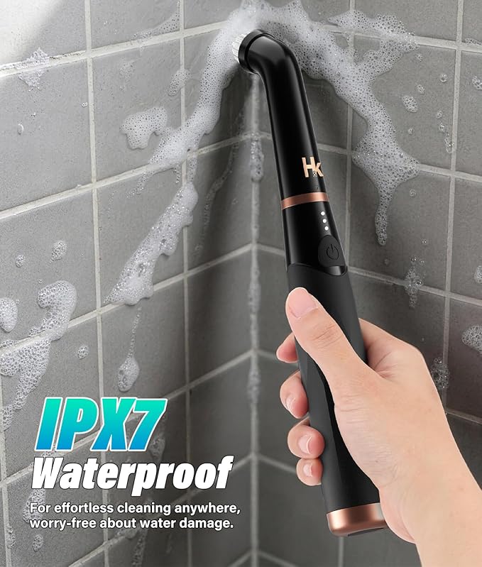 2026 Upgraded Cordless Electric Spin Scrubber, 360° High-Torque Rotation, 3 Speed, 2600mAh Rechargeable, IPX7 Waterproof with 11 Brush Heads, Cleaning Brush for Grout, Tiles, Sinks, Crevices