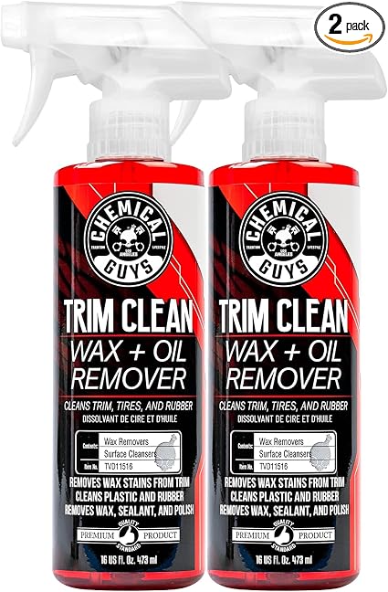 Chemical Guys, Trim Clean Wax & Oil Remover for Trim & Plastic, 16 oz, 2 Pk