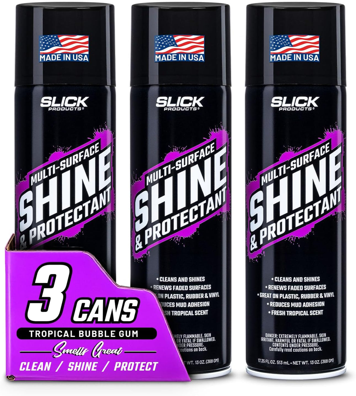 Shine & Protectant High Gloss Coating Spray (3-Pack)